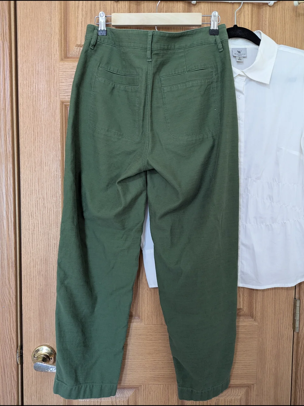 J. Crew Olive Green Straight-Leg Chinos